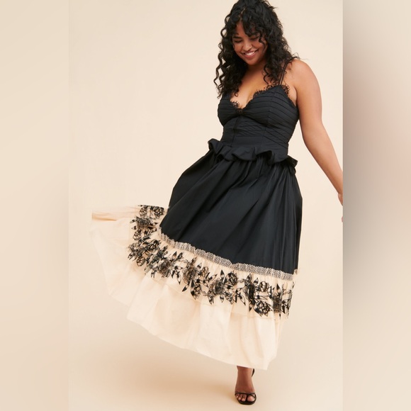 Anthropologie Dresses & Skirts - Anthropologie Bhanuni by Jyoti Colorblock Poplin Tiered Dress